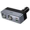 Car charger Hoco 1xUSB A + 1xUSB C+2x cigarette lighter ports PD QC3.0 max 240W/24V Z65B black