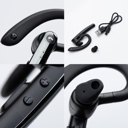 Wireless mono headset (ENC, Multipoint, BT 6.0 + EDR, 90mah) FORCELL Orion Slim black