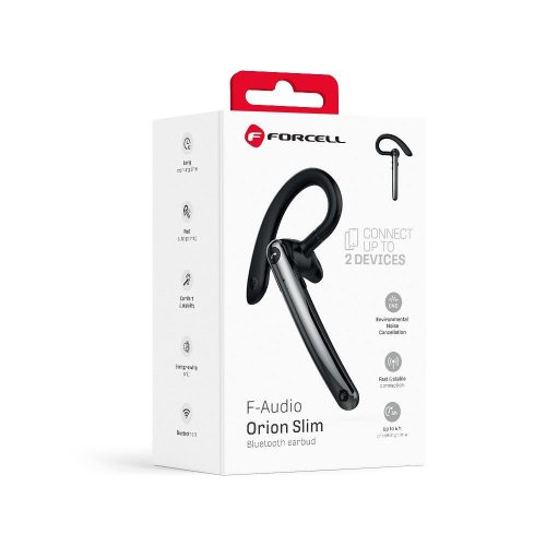 Wireless mono headset (ENC, Multipoint, BT 6.0 + EDR, 90mah) FORCELL Orion Slim black