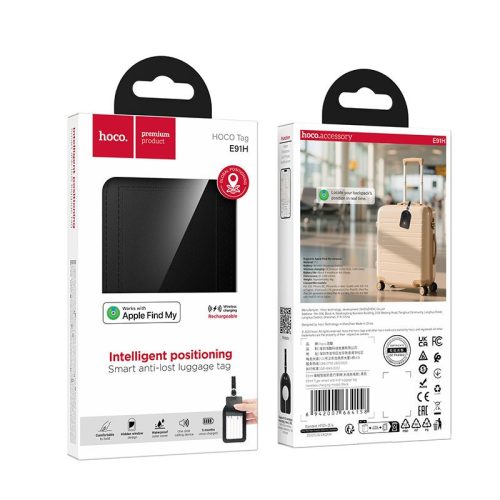Locator compatible with Apple Find My Hoco E91H for suitcase black