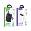 Powerbank Hoco 20000 mAh QC PD 2A 22,5W with built-in cables USB C + Lightning J171A black