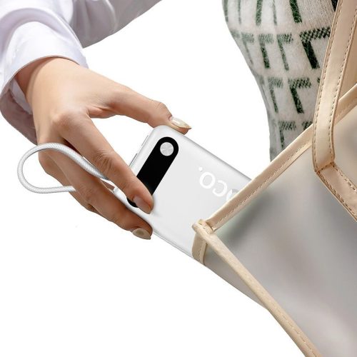 Powerbank Hoco 20000 mAh QC PD 2A 22,5W with built-in cables USB C + Lightning J171A white