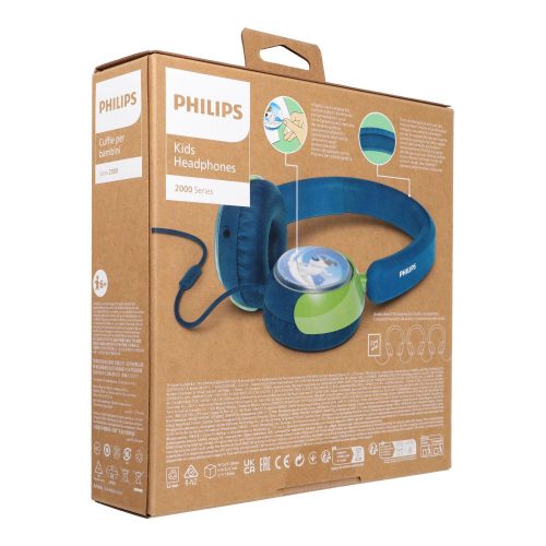 Wired headphones Jack 3,5 mm Philips for children TAK2000CT/00 turquoise