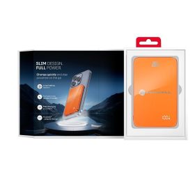   Powerbank compatible with MagSafe Forcell F-Energy SuperSlim F5K8 QC4.0 PD3.0 15W 5000 mAh orange