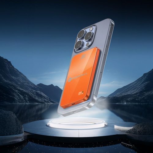 Powerbank compatible with MagSafe Forcell F-Energy SuperSlim F5K8 QC4.0 PD3.0 15W 5000 mAh orange