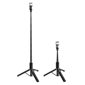   Selfie stick tripod with remote control + LED light Hoco K34 black