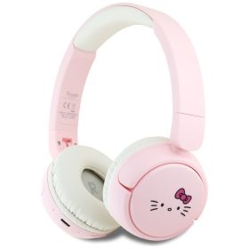   Słuchawki bezprzewodowe nauszne Hello Kitty Face Logo Hel000163 różowe