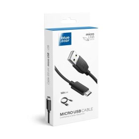   kék STAR LITE kábel 3A USB A-ról Micro USB-re 1,2 m fekete