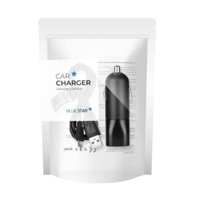   Car charger Blue Star USB A 2A + cable USB A to Micro USB black
