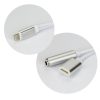 Adapter AUX 2in1 Lightning (férfi) to Lightning (női) / Jack 3,5 mm (női) ezüst