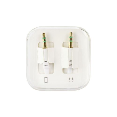 Cable AUX Jack 3,5 mm (male) to Jack 3,5 mm (male) BOX 1 m white