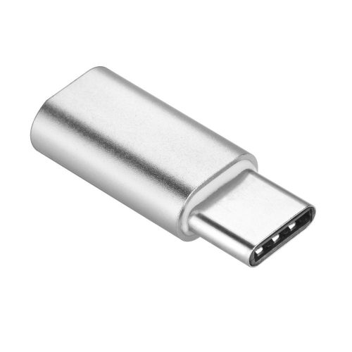Adapter Micro USB (női) to Type C (férfi) ezüst