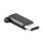 Adapter Micro USB (női) to Type C (férfi) kulcstartó fekete