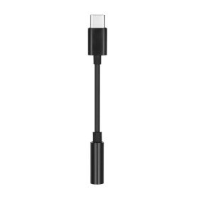 Adapter AUX Type C (male) to Jack 3,5 mm (female) fekete
