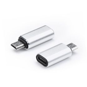 Adapter Typ C (female) to Micro USB (male) silver