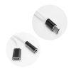 Adapter AUX 2in1 Type C (férfi) to Type C (női) / Jack 3,5 mm (női) fekete
