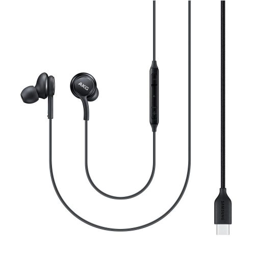SAMSUNG AKG epiroseti vezetékes fülhallgató Type C csatlakozóval, mikrofonnal IC-100BBEGEU, fekete bliszter csomagolásban