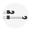 Car holder for two headrests (tablets 7"-11") silver