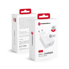   CELL F-ENERGY TFK-TC-45WPD travel Töltő Type C PD QC4.0 3A 45W fehér