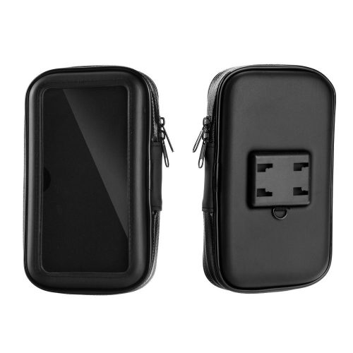 Motorcycle holder for mobile phone waterproof with zip ( 4,8" - 5,5" ) black