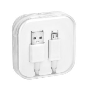 Kábel USB A - Micro USB 1A BOX 1 m fehér