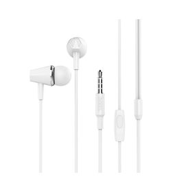   HOCO vezetékes fülhallgató Jack 3,5 mm mikrofonnal M34 fehér