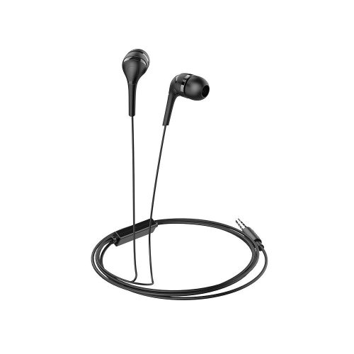 HOCO vezetékes fülhallgató Jack 3,5 mm mikrofonnal M40 fekete