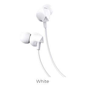   HOCO vezetékes fülhallgató Jack 3,5 mm mikrofonos M60 fehér