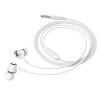 HOCO vezetékes fülhallgató Jack 3,5 mm mikrofonnal M70 fehér