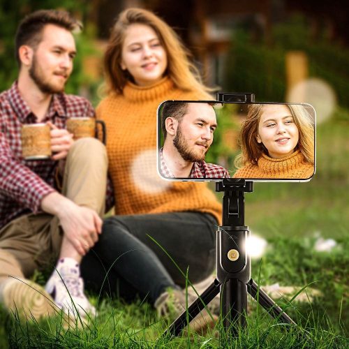 Selfie stick vezeték nélküli távirányítóval és állvánnyal K07 fekete