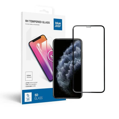 Edzett üveg kék Star - APP IPHONE Xs Max/11 Pro Max 5D Full Cover fekete