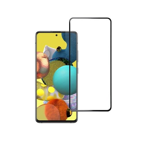 Edzett üveg kék Star - SAMSUNG A51 Full Face (teljes ragasztóval és kerettel/kis méret) - fekete Edzett üveg kék Star