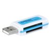 Memóriakártya-olvasó USB 2.0 kék fehér