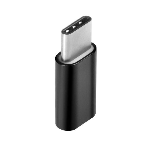 Adapter Micro USB (női) to Type C (férfi) fekete