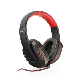   ART vezetékes fejhallgató gaming Jack 3,5 mm mikrofonnal NEMEZIS fekete