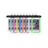 Waterproof bag for mobile phone with plastic closing orange