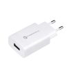 CELL F-ENERGY TFK-TC-1099 utazó töltő USB A + USB A - Type C kábel QC3.0 2,4A 18W fehér