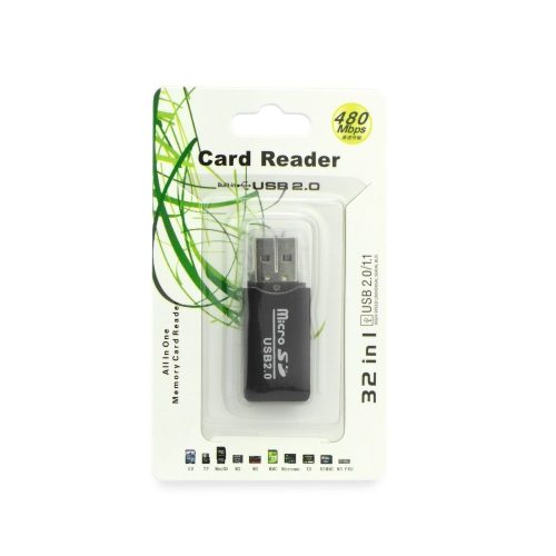 Memóriakártya olvasó USB 2.0 fekete