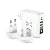 Multifunction charger Forcell F-Energy 4in1 2 x USB A + USB C 15W + power bank 8000mAh + wireless charging white