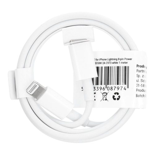 Cable Type C to Lightning PD 2A 18W C973 1 m fehér