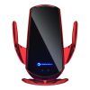 CELL F-GRIP automata autós telefontartó szélvédőre / légbefúvóra vezeték nélküli töltéssel Qi 15W piros