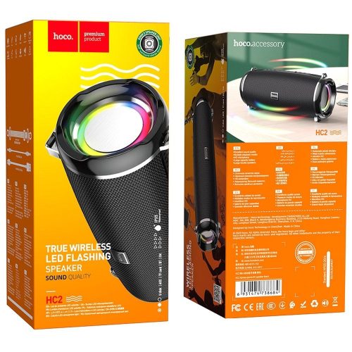 Wireless speaker LED 2 x 5W 6h Hoco HC2 black