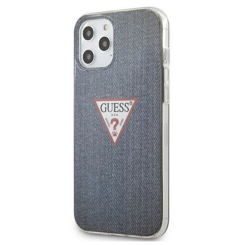 GUESS tok IPHONE 12 Pro Max-hoz GUHCP12LPCUJULDB (Jeans Collection) sötétkék