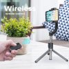 Önkioldós bot vezeték nélküli távirányítóval, stabilizátorral ellátott tripod GIMBAL SSTR-L08 fekete