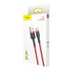 BASEUS kábel USB A - Micro USB 2A Cafule CAMKLF-B09 1 m piros fekete