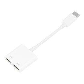   Adaptor AUX 2in1 Type C (férfi) to Type C (női) / Type C (női) BOX fehér [DAC]