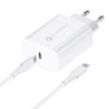 CELL F-ENERGY TFK-TC-25WPD utazó töltő Type C + Type C to Type C PD Q.C 3A 25W kábel fehér