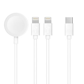   Cable 3in1 Type C to 2 x Lightning / Apple Watch 3W 2A C3168 1,2 m white
