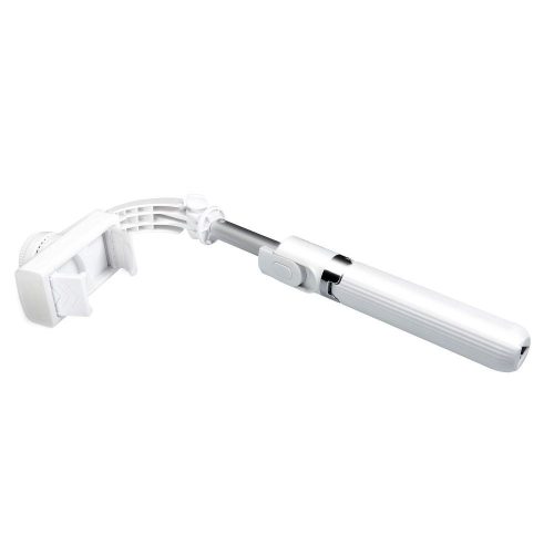Önkioldós bot vezeték nélküli távirányítóval és stabilizátorral ellátott tripod GIMBAL SSTR-L08 fehér
