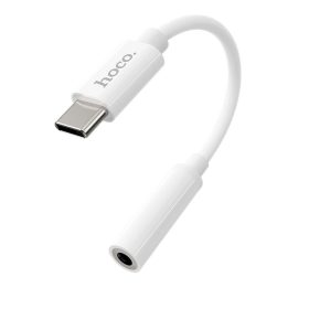 Adapter AUX USB C to Jack 3,5 mm Hoco LS30 white